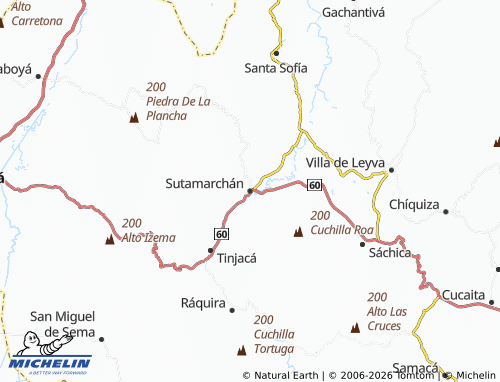 Carte MICHELIN Sutamarchán - ViaMichelin