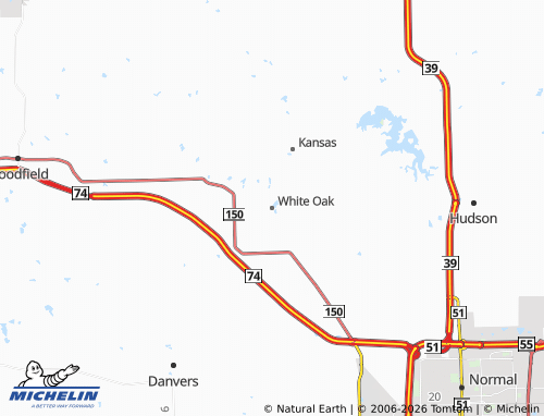 Mappa MICHELIN White Oak - ViaMichelin