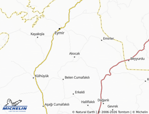 Mappa MICHELIN Akocak - ViaMichelin