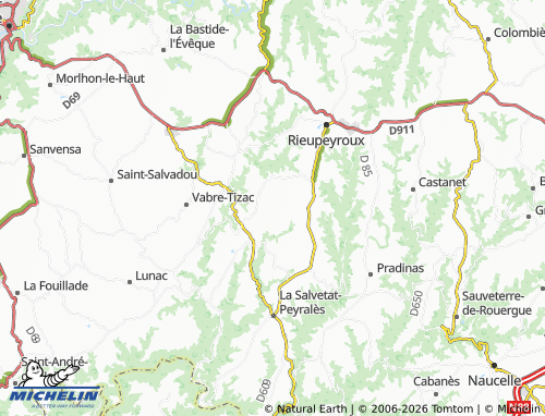 Mapa MICHELIN La Fage - ViaMichelin