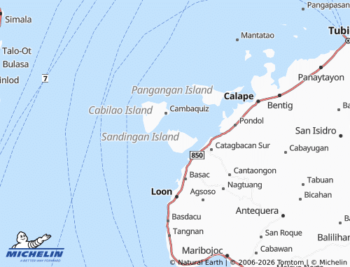 MICHELIN Mocpoc Norte map - ViaMichelin