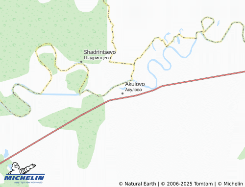 MICHELIN Akulovo map - ViaMichelin