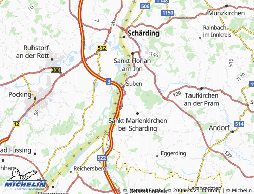 MICHELIN Etzelshofen map - ViaMichelin