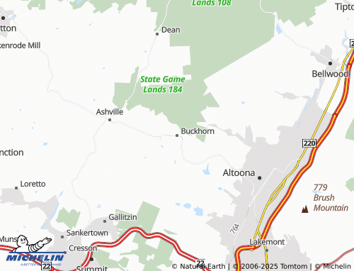 MICHELIN Buckhorn map - ViaMichelin