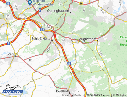 MICHELIN-Landkarte Mergelheide - ViaMichelin