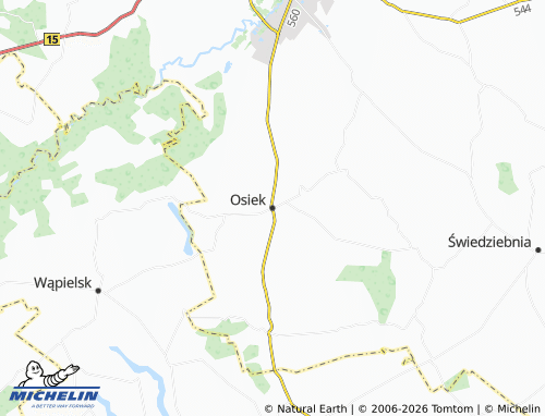 MICHELIN Osiek map - ViaMichelin