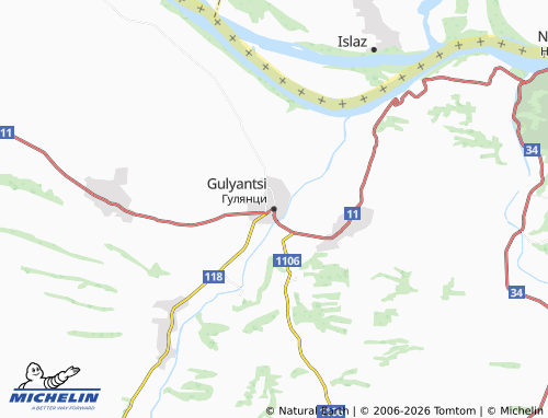 Mapa MICHELIN Gulyantsi - ViaMichelin