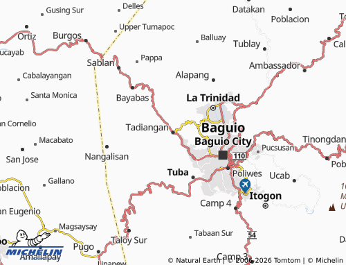 MICHELIN Tadiangan map - ViaMichelin