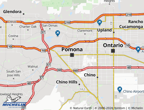 MICHELIN Pomona map - ViaMichelin