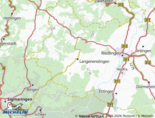 MICHELIN-Landkarte Langenenslingen - ViaMichelin