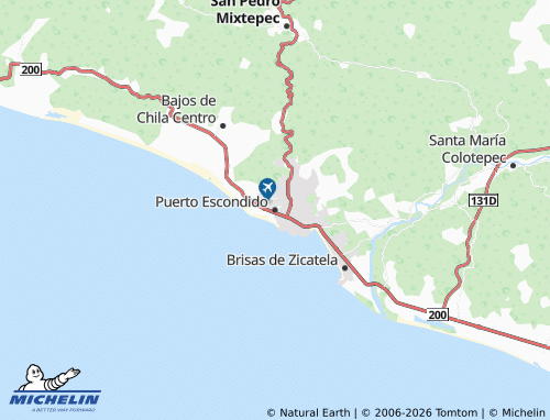 Mappa MICHELIN Puerto Escondido - ViaMichelin