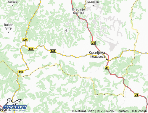 Carte MICHELIN Ljutice - ViaMichelin
