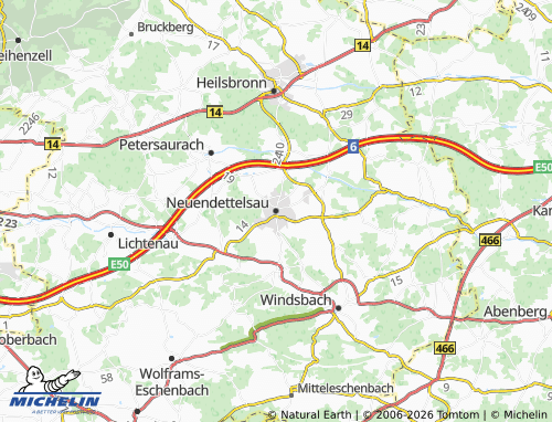 Mappa MICHELIN Neuendettelsau - ViaMichelin