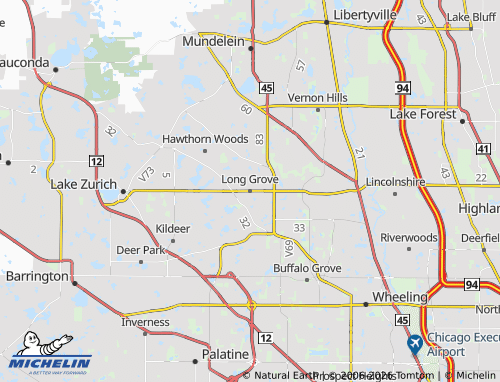 Kaart MICHELIN Long Grove - ViaMichelin