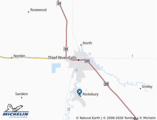 Mapa MICHELIN Thief River Falls - ViaMichelin