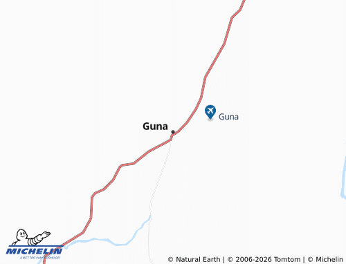 Mappa MICHELIN Guna - ViaMichelin