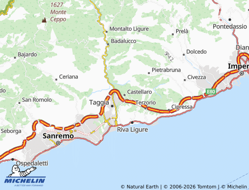 Mapa MICHELIN Castellaro - ViaMichelin