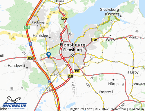 Mappa MICHELIN Flensburgo - ViaMichelin