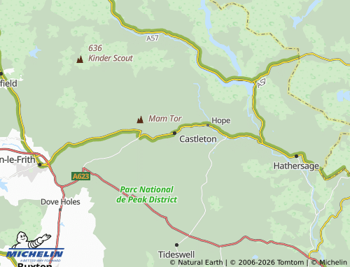 Carte MICHELIN Castleton - ViaMichelin