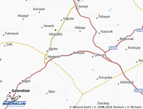 MICHELIN Bahtiyar map - ViaMichelin