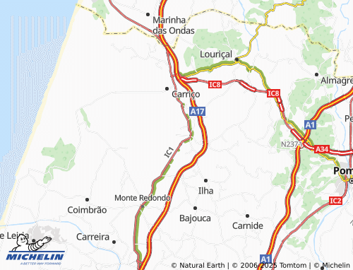 MICHELIN Guia-Estação map - ViaMichelin