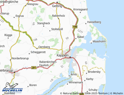 Kaart MICHELIN Sandbek - ViaMichelin