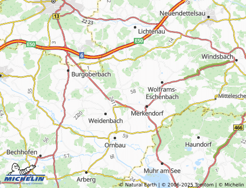 MICHELIN Kleinbreitenbronn map - ViaMichelin