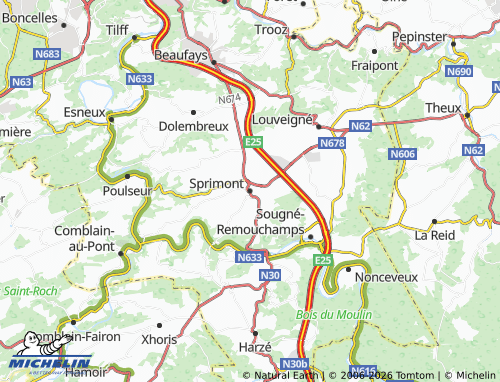 MICHELIN Sprimont map - ViaMichelin