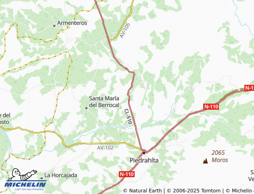 MICHELIN Malpartida de Corneja map - ViaMichelin