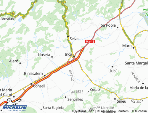 Mapa MICHELIN Inca - ViaMichelin