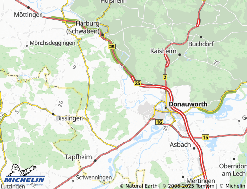 MICHELIN-Landkarte Wörnitzstein - ViaMichelin