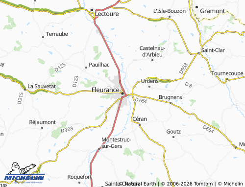 MICHELIN Fleurance map - ViaMichelin