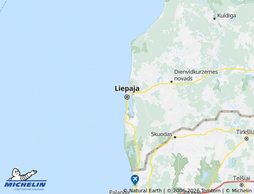 Kaart MICHELIN Liepāja - ViaMichelin