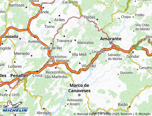 MICHELIN Banho e Carvalhosa map - ViaMichelin