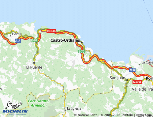 MICHELIN Sámano map - ViaMichelin