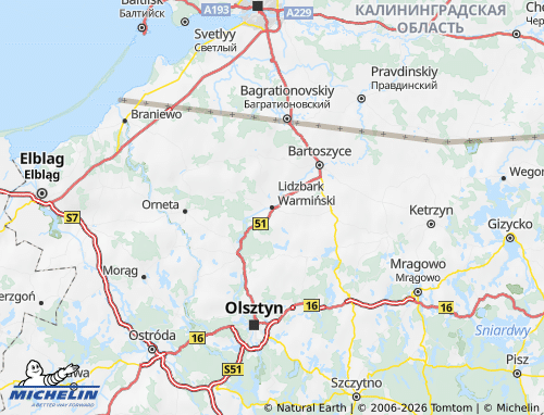 MICHELIN Lidzbarski map - ViaMichelin