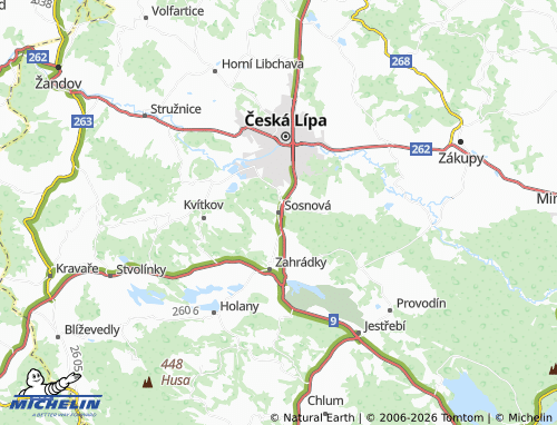 MICHELIN Sosnová map - ViaMichelin