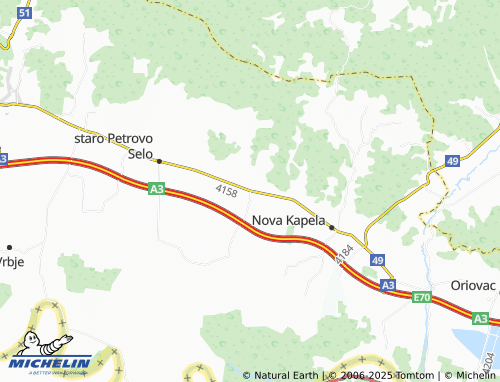 MICHELIN Vrbova map - ViaMichelin