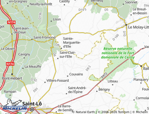 MICHELIN Saint-Jean-de-Savigny map - ViaMichelin