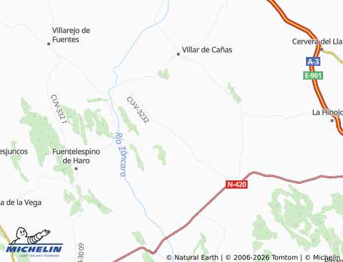 MICHELIN Alconchel de la Estrella map - ViaMichelin
