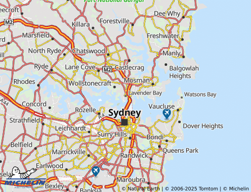 MICHELIN Lavender Bay map - ViaMichelin