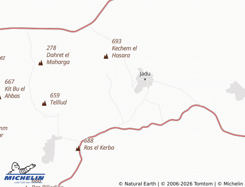 Mappa MICHELIN Teglis Jemmar - ViaMichelin