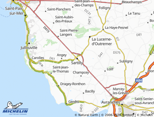 MICHELIN Sartilly-Baie-Bocage map - ViaMichelin