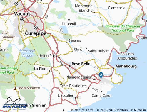 MICHELIN Eau Bleue Tostee map - ViaMichelin