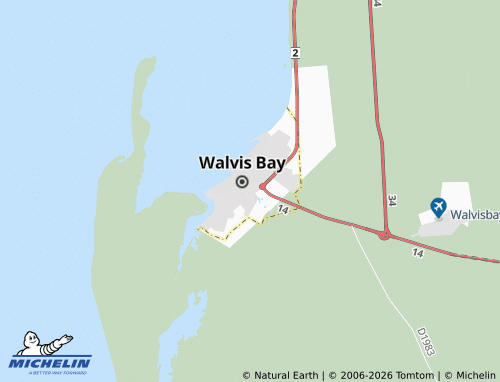 MICHELIN Walvis Bay Extension 8 map - ViaMichelin
