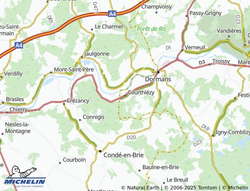 MICHELIN-Landkarte Courthiézy - ViaMichelin