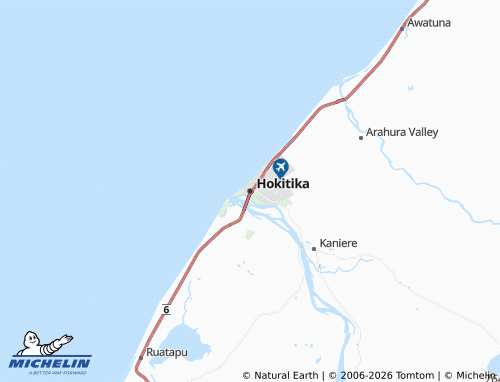Mapa MICHELIN Hokitika - ViaMichelin