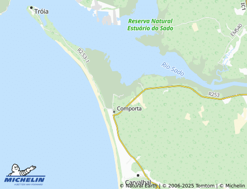 MICHELIN Lagoa de Milho map - ViaMichelin