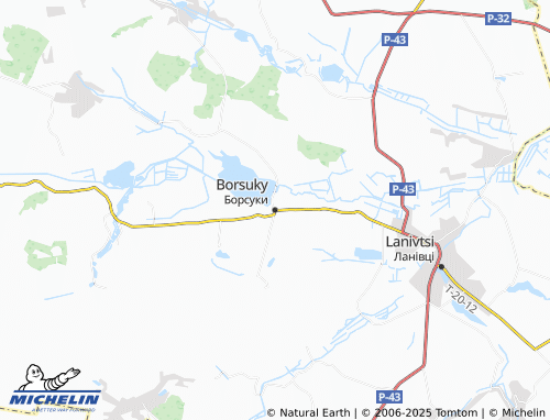 MICHELIN Borsuky map - ViaMichelin