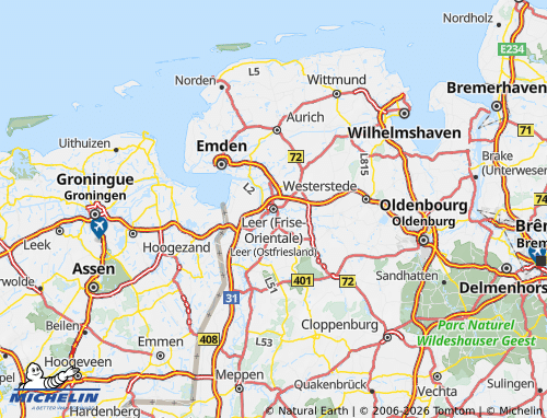 MICHELIN Leer (East Friesland) map - ViaMichelin
